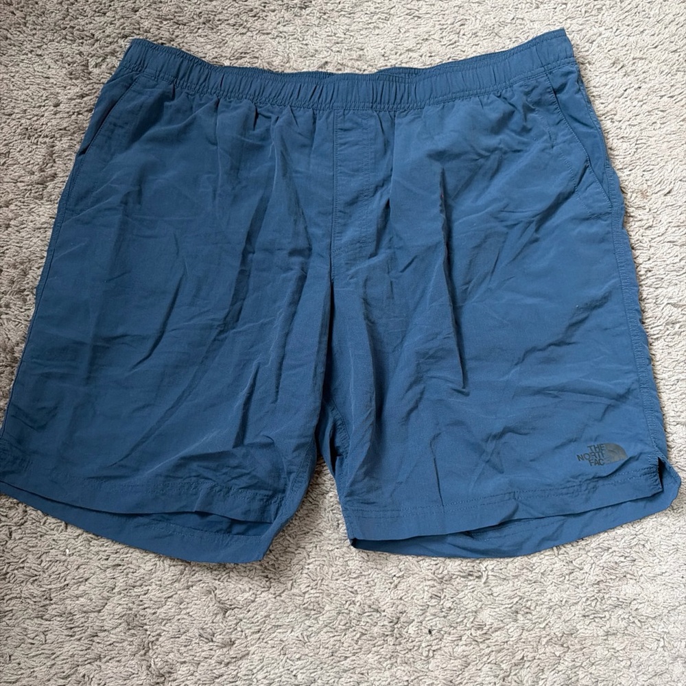 The North Face Shorts Mens XXL/TTG Blue FlashDry Drawstring Athletic Swim 9”